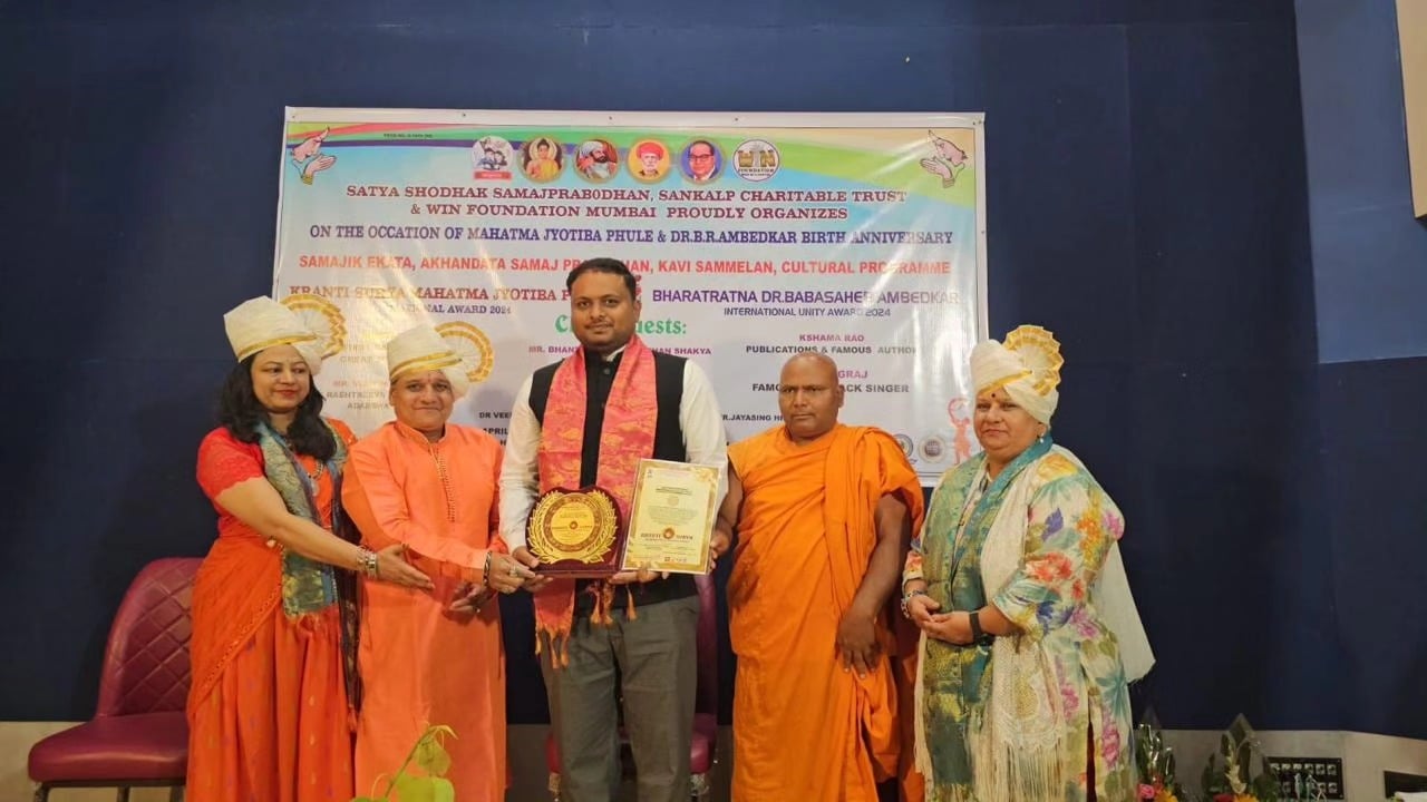 BVIEER Alumnus Ajinkya Prakash Bhatkar Receives Krantisurya Mahatma Jyotiba Phule National Award-2024 for Environmental Conservation