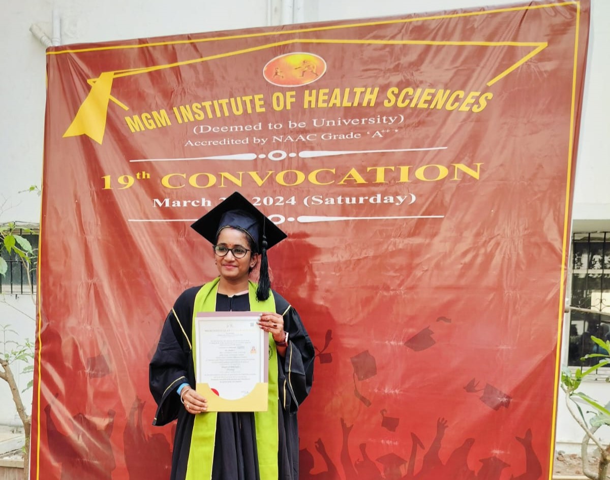 PhD awarded to Mrs. Arunima Sreeletha