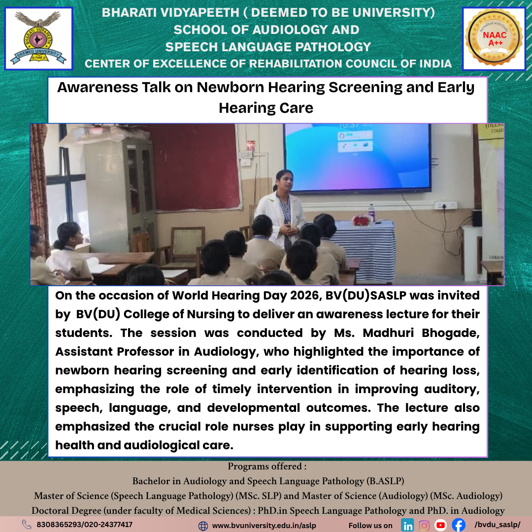 Awareness Talk On Newborn Hearing Screening and Early Hearing Care
