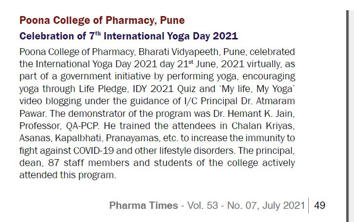 International Yoga Day 21 Jun 2021