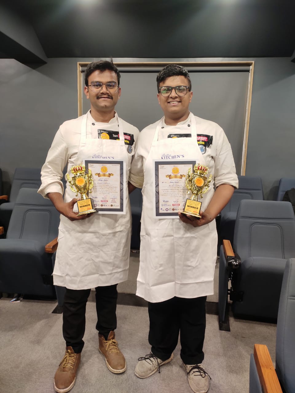 Winners position trophy in Everest Better Kitchen Chef Competition Round 2