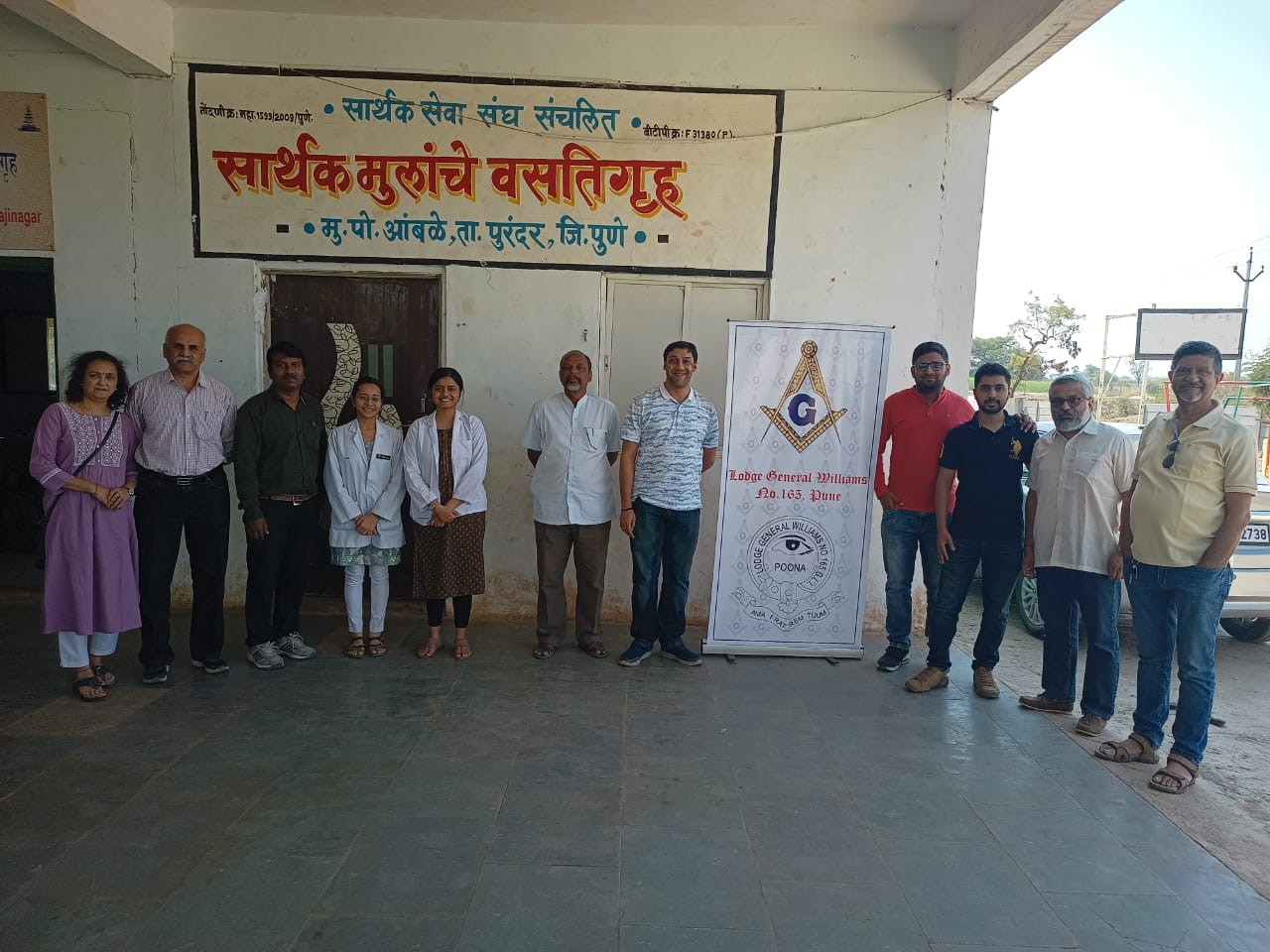 Sarthak Seva Sangh eye screening camp in collaboration with General Williams Lodge, Community Eye Care Foundation and BV(DU), School of Optometry, Pune