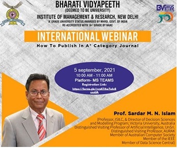 Webinar on ‘How to Publish in “A” Category Journal