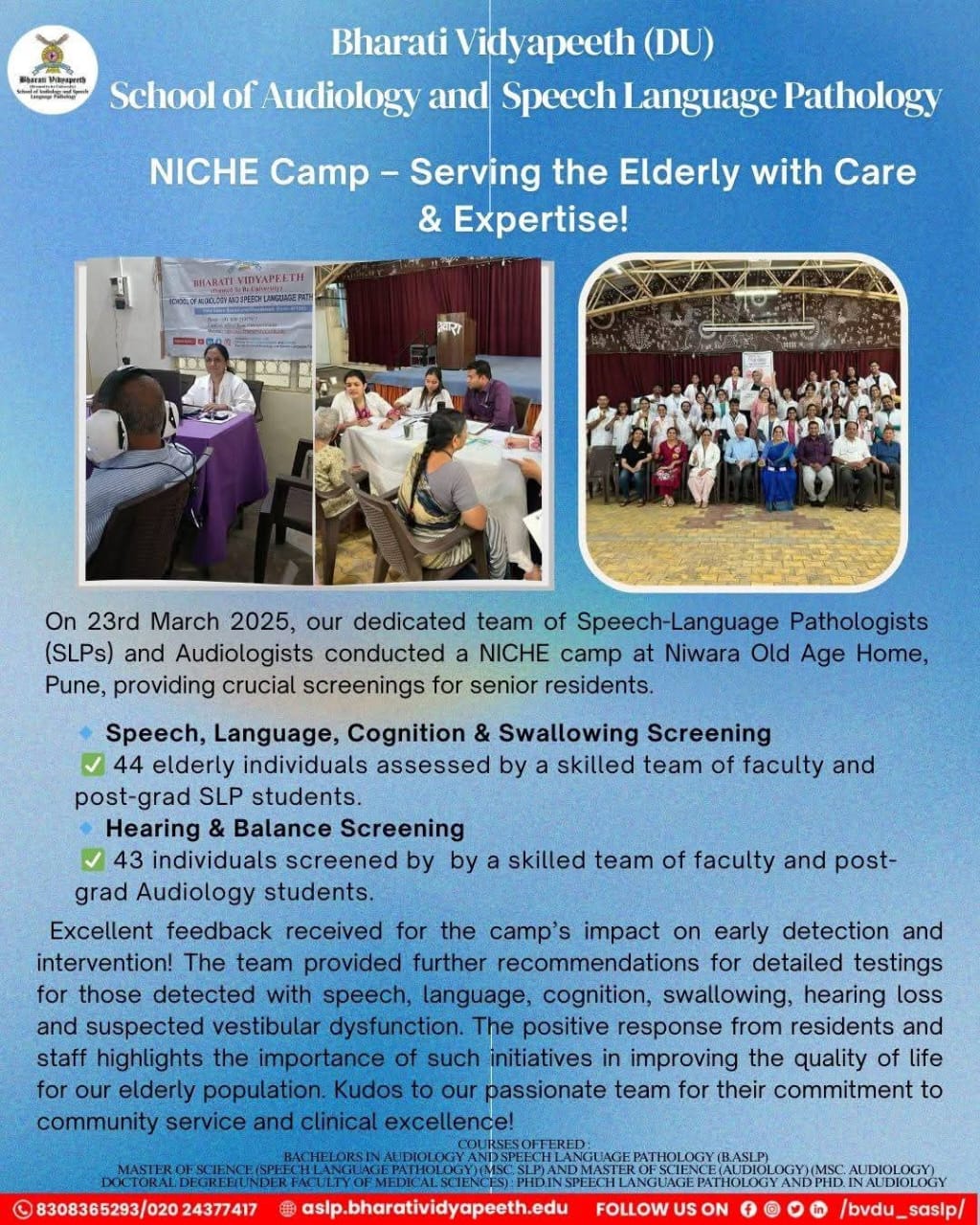 NICHE Camp Serving the Elderly with Care & Expertise