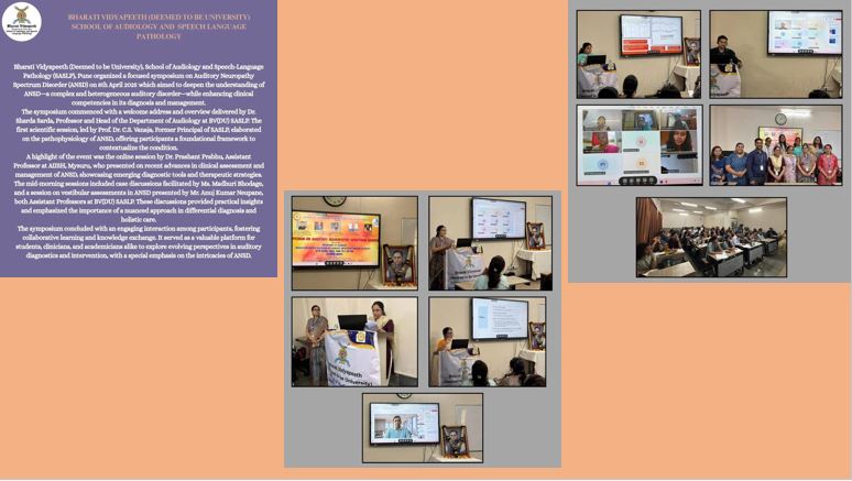 Focused Symposium on Auditory Neuropathy Spectrum Disorder (ANSD)