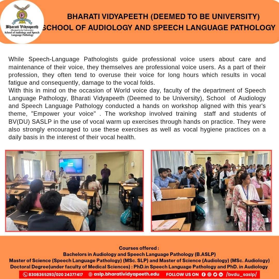 World Voice Day Workshop