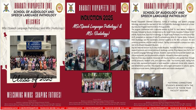 INDUCTION 2025 (M.Sc Speech-Language Pathology & M.Sc Audiology)