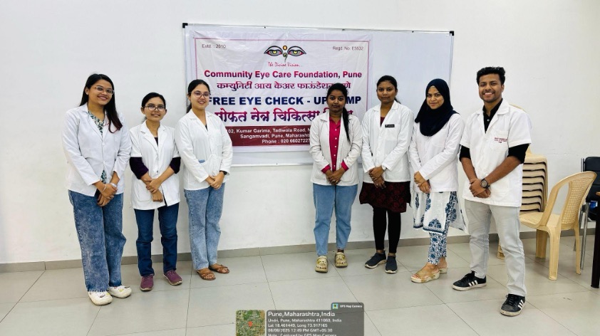 Eye camp at Crimson Anisha Global School, NIBM Road, Mohammad Wadi, Pune