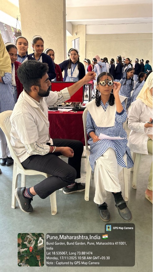 Eye camp at Anjuman-E-Islam’s School, Bund Garden Road, Sangamvadi, Pune