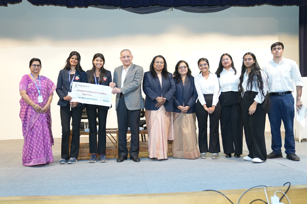 Second prize (?15,000) winners of Sustainability Ideathon of Bharati Vidyapeeth (Deemed to be University) under the UniSustain initiative Team RxCycle – Poona College of Pharmacy