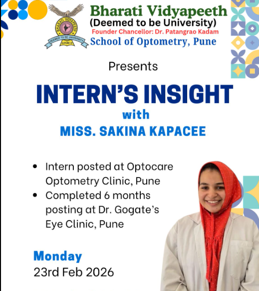 Intern’s Insight session with final year student Miss. Sakina Kapacee