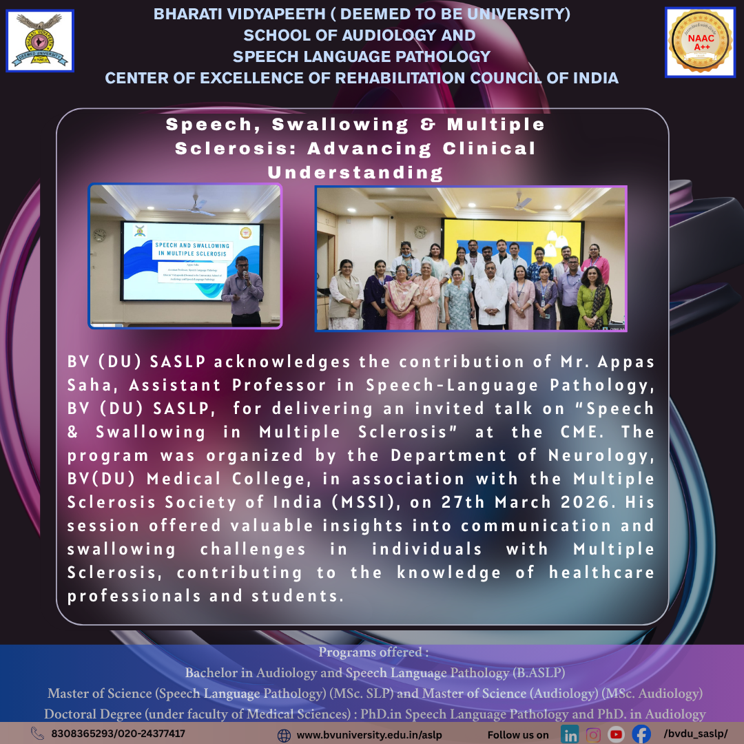 Speech, Swallowing and Multiple Sclerosis :Advancing Clinical Understanding