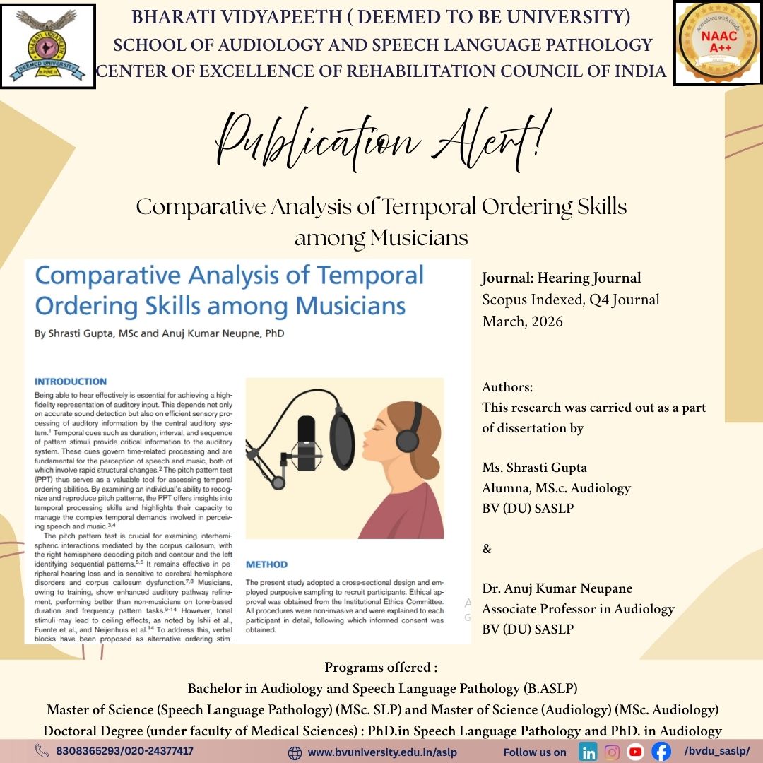 Compatative Analysis of Temporal ordering Skill among Musicians