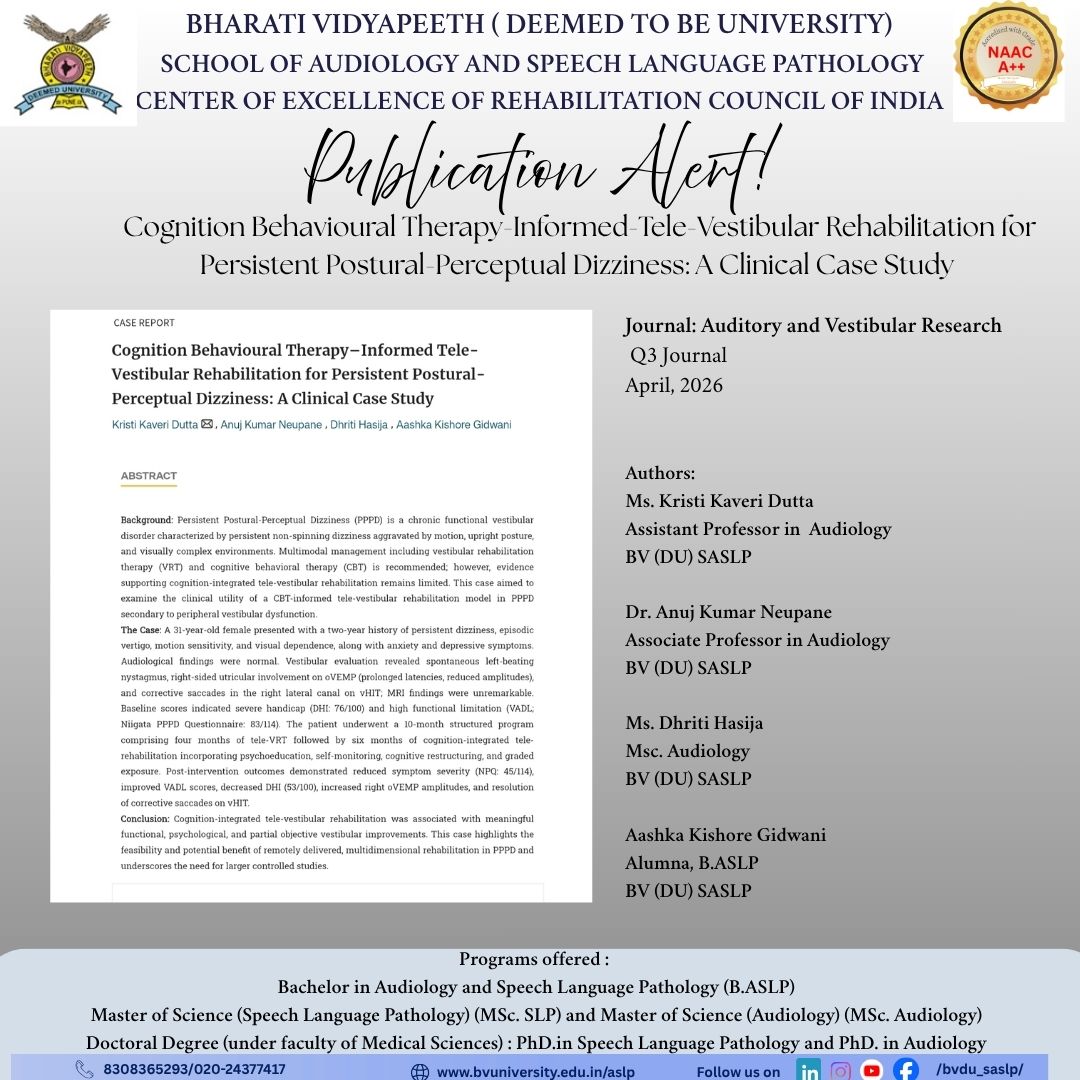 Auditory and Vestibular Research Q3 Journal April 2026