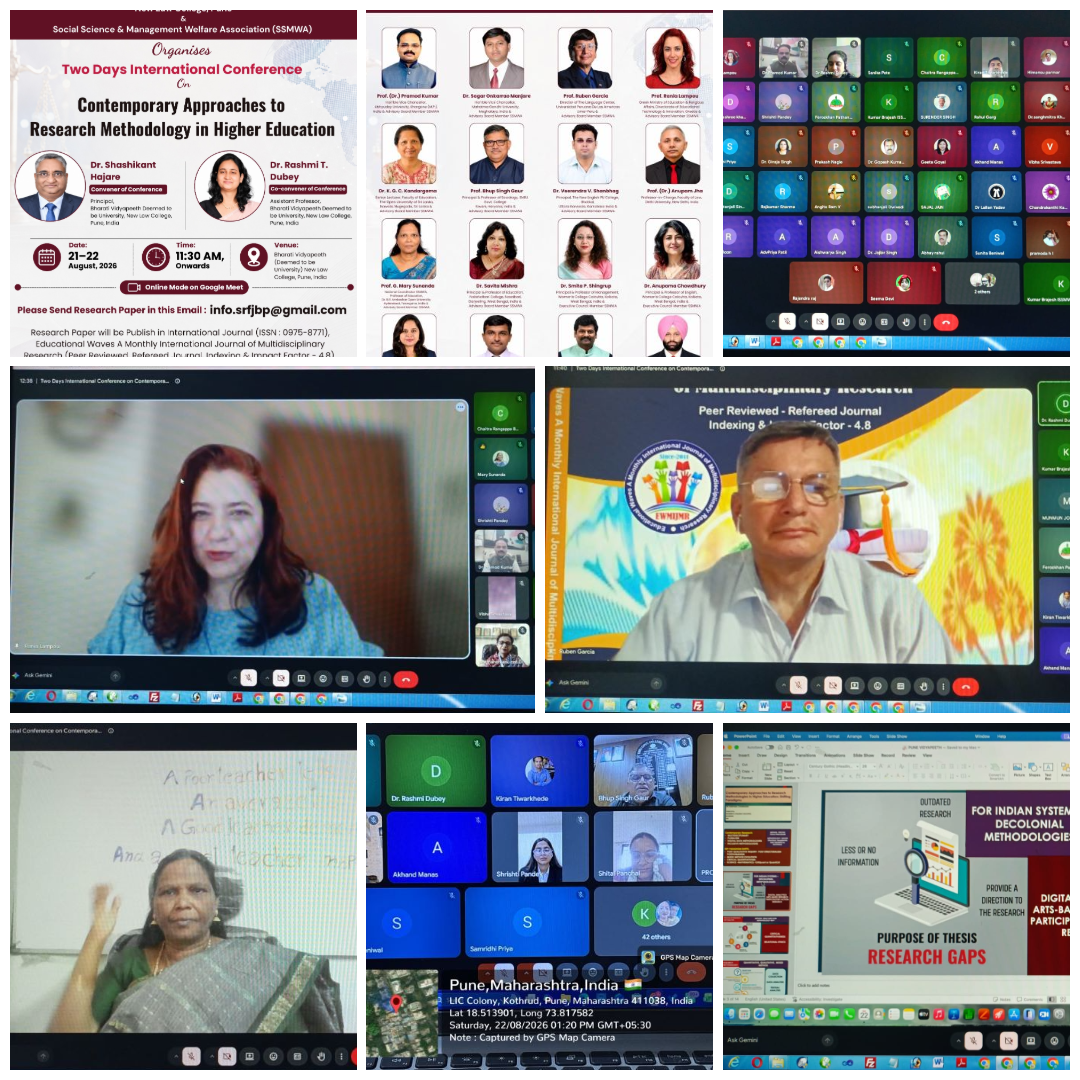Two Days International Conference on Contemporary Approaches to Research Methodology in Higher Education scheduled on 21st and 22nd August 2026