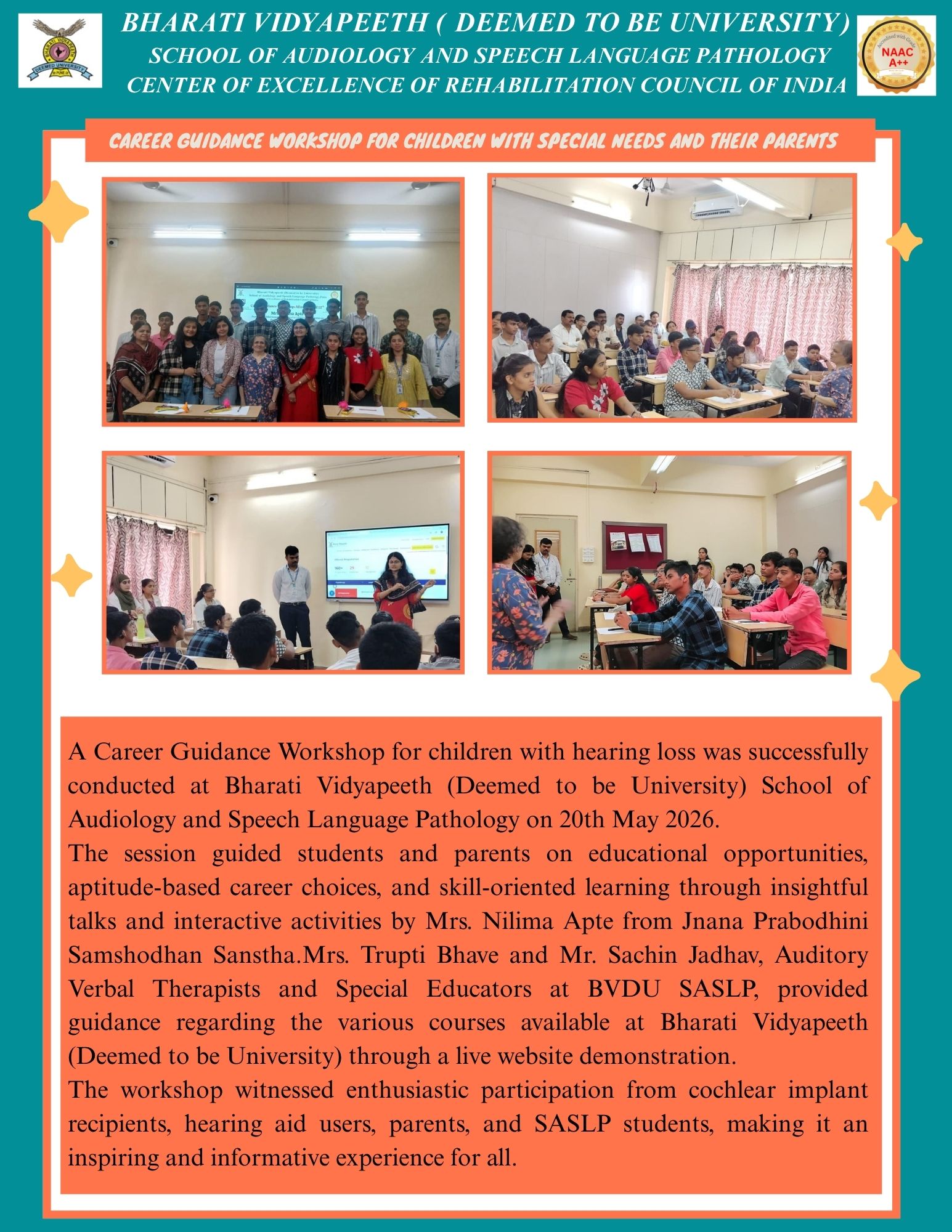 Career Guidance Workshop for Children with Special Needs 