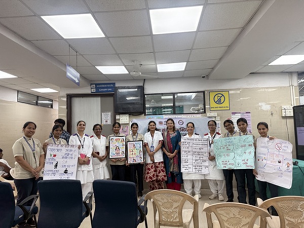 Final Year BSc Nursing Students has conducted health talks on Promoting health, spreading awareness, and empowering communities towards healthier lives through Health Day Week activities at NMMC Hospital, Airoli.