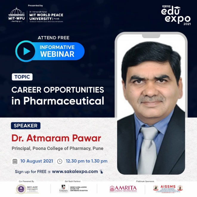 Dr. Atmaram Pawar Webinar talk at Sakal Edu Expo 10 August 2021