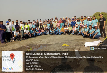 On 26/02/2023 NSS unit of BVCON Navi Mumbai has participated in Mangroves Cleanliness drive in collaboration with Rotary club of Navi Mumbai
