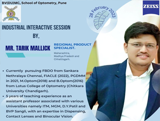 Industrial Interactive session By Mr. Tarik Mallick