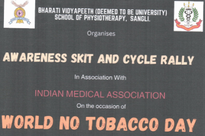 Awareness skit and cycle rally on World no tobacco day
