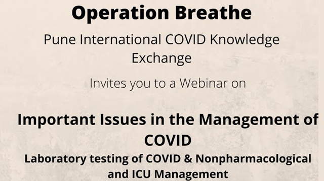 COVID Knowledge Exchange Group organised Webinars under Operation Breathe